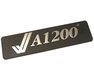 A1200 Logo Metal Case Badge (Black/Silver)