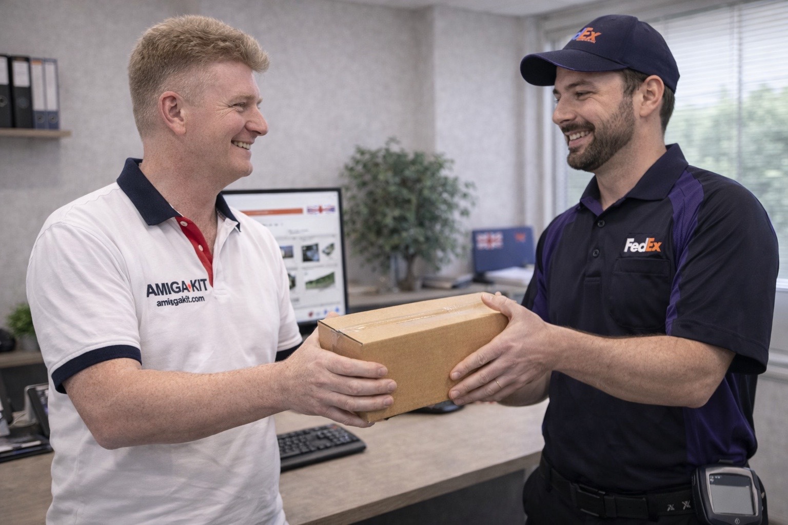 Parcel handed over for dispatch